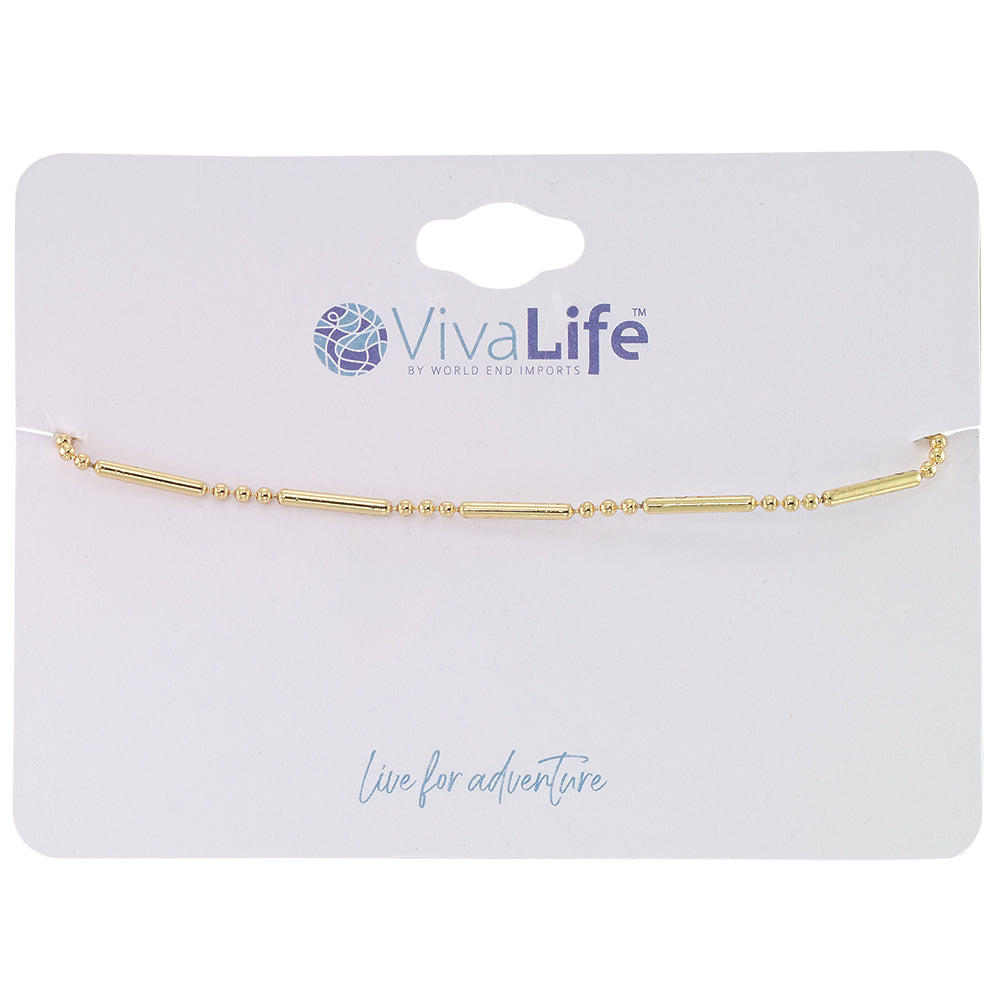 Metal Tube Bead Chain Bracelet
