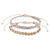 Wax Cord Braid and Coco Beads Bracelet - Set/2