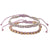 Wax Cord Braid and Coco Beads Bracelet - Set/2