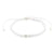 Frosted Glass Beads on White Cord Bracelet