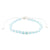 Frosted Glass Beads on White Cord Bracelet