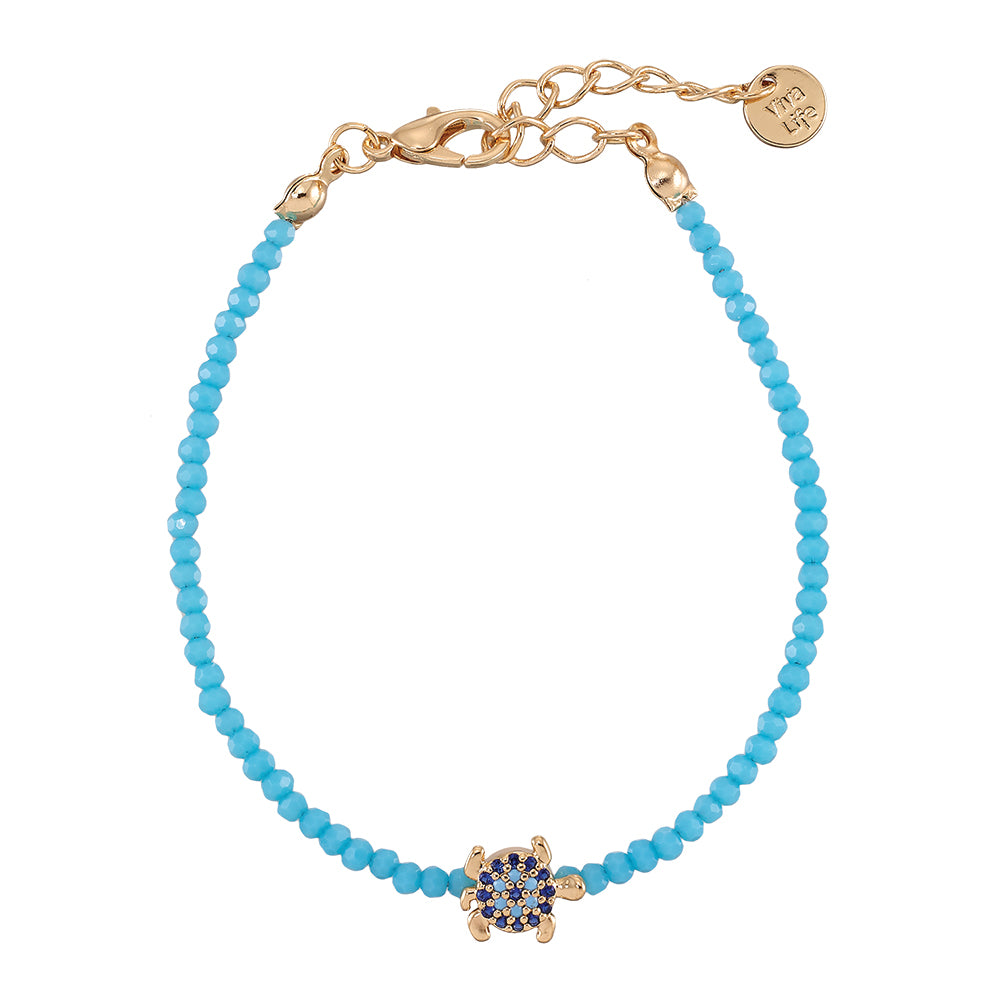 Eye of Protection Turtle Glass Crystal Bracelet