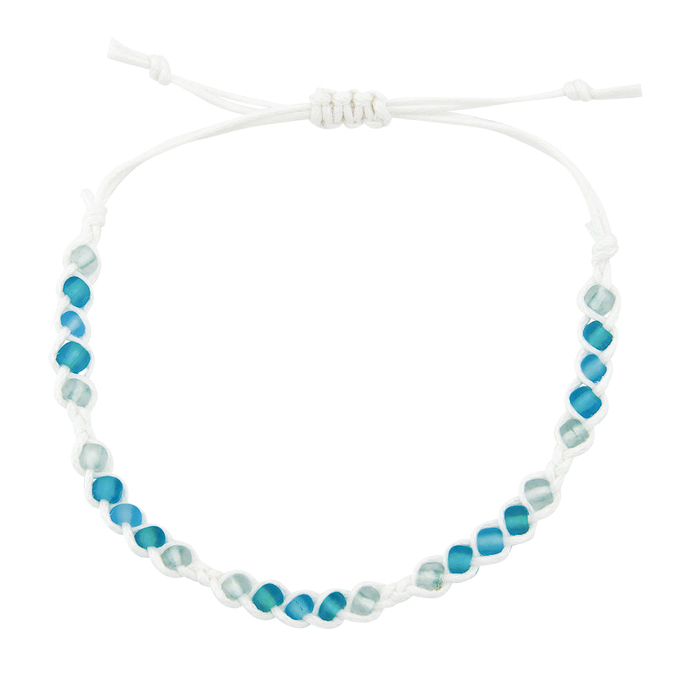 Frosted Bead Station Bracelet