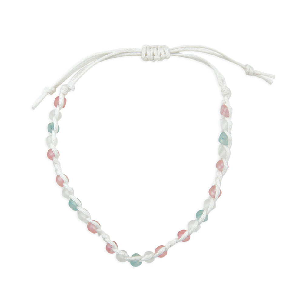 Frosted Bead Station Bracelet