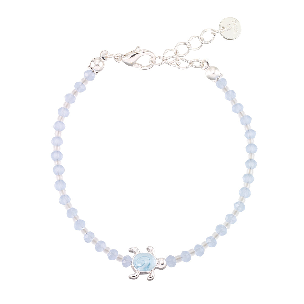 &quot;Give Back&quot; Enamel Turtle Glass Crystal Bracelet