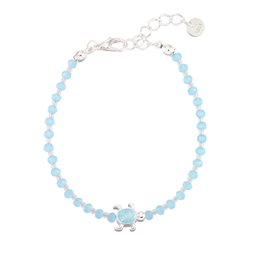 "Give Back" Enamel Turtle Glass Crystal Bracelet