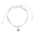 Turtle Charm Frosted Bead Bracelet