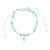 Dolphin Charm Frosted Bead Bracelet