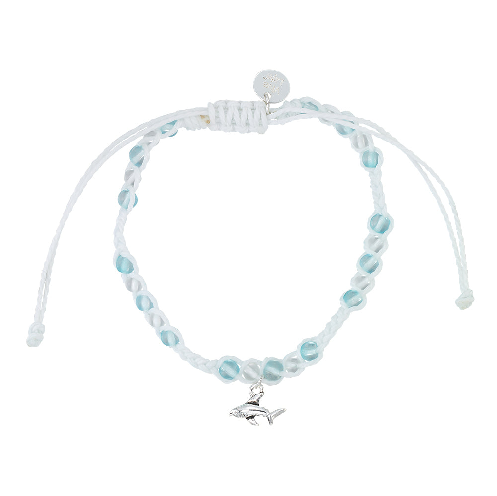 Shark Charm Frosted Bead Bracelet