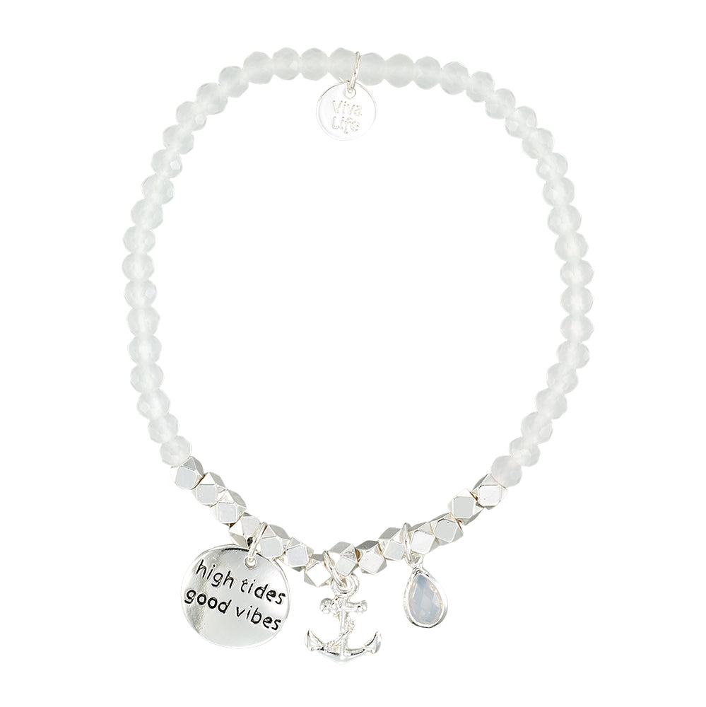 &quot;My Charmed Life&quot; Anchor Charm Crystal Bracelet