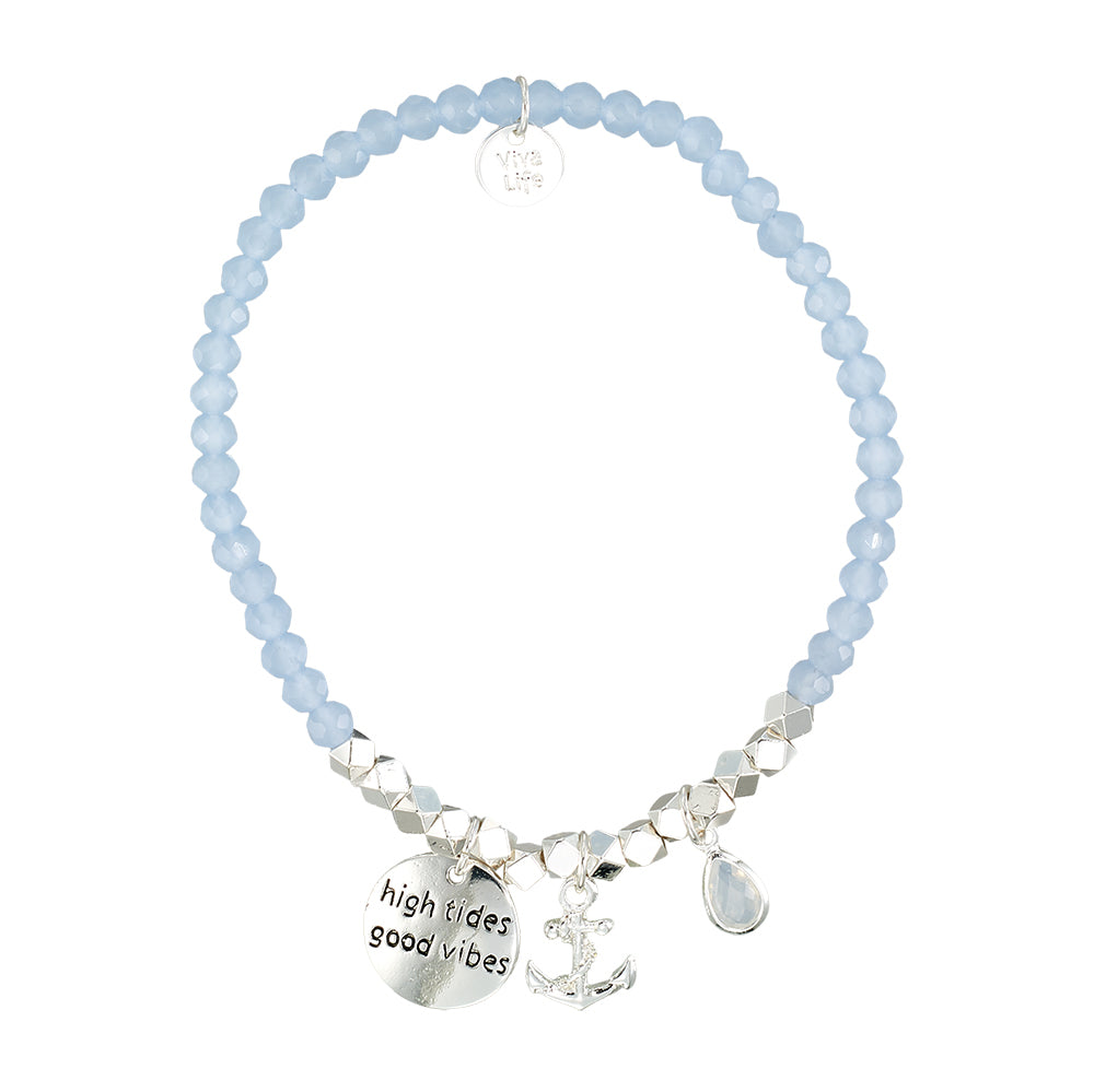 &quot;My Charmed Life&quot; Anchor Charm Crystal Bracelet