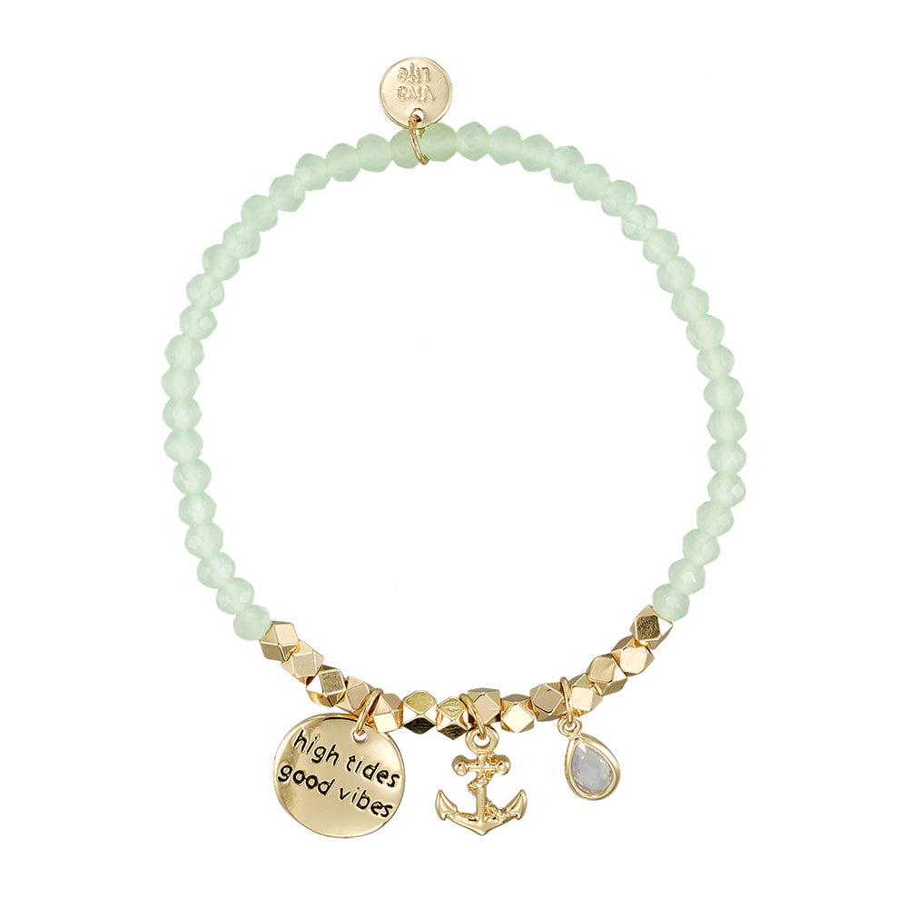 &quot;My Charmed Life&quot; Anchor Charm Crystal Bracelet