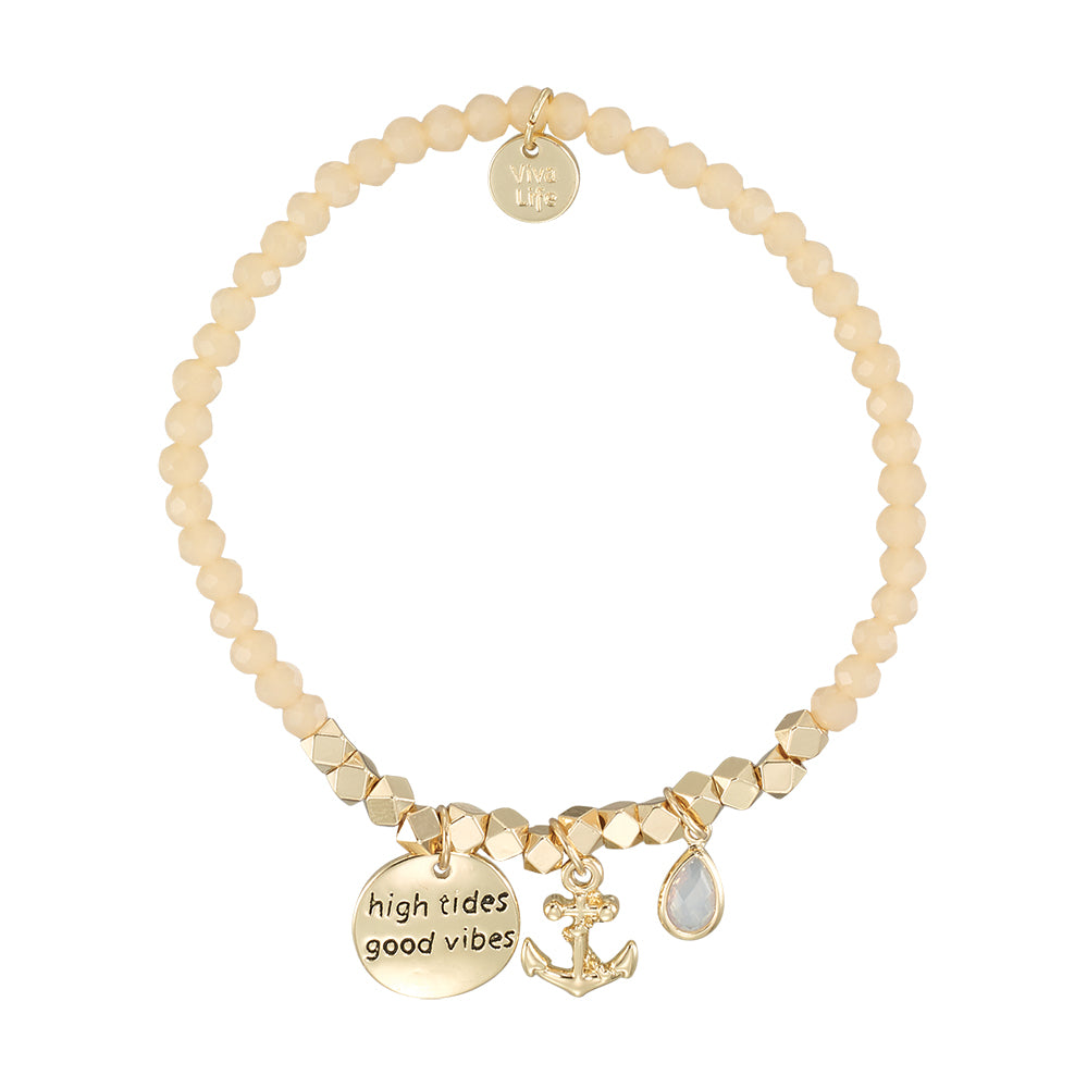 &quot;My Charmed Life&quot; Anchor Charm Crystal Bracelet