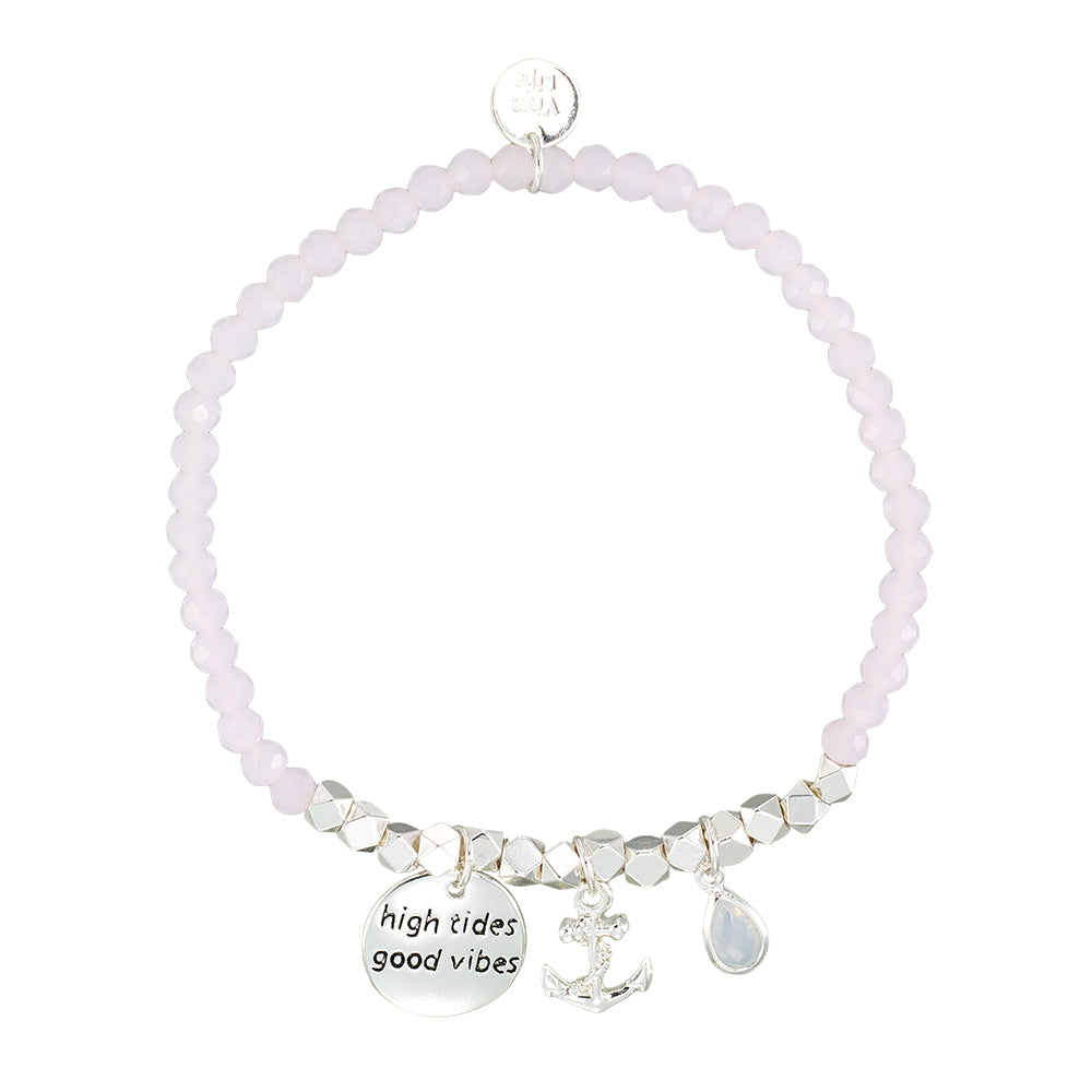 &quot;My Charmed Life&quot; Anchor Charm Crystal Bracelet