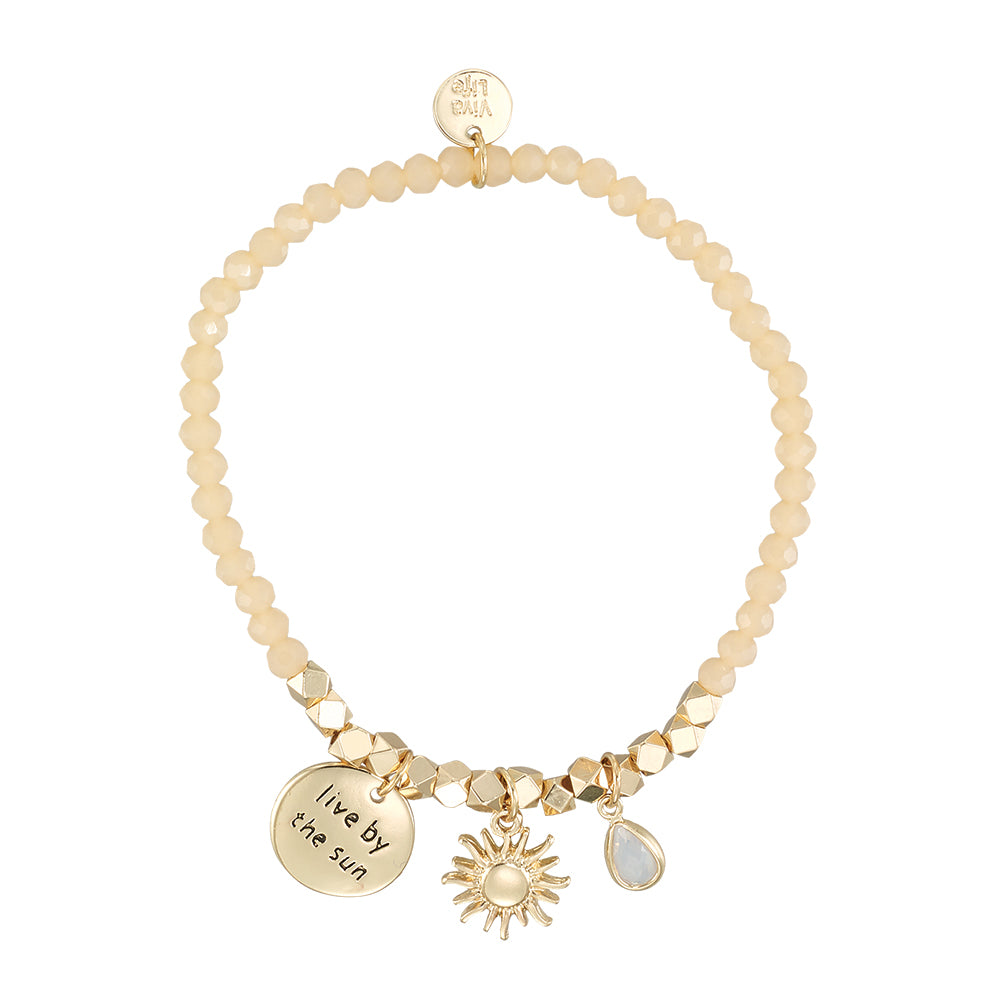 "My Charmed Life" Sun Charm Crystal Bracelet