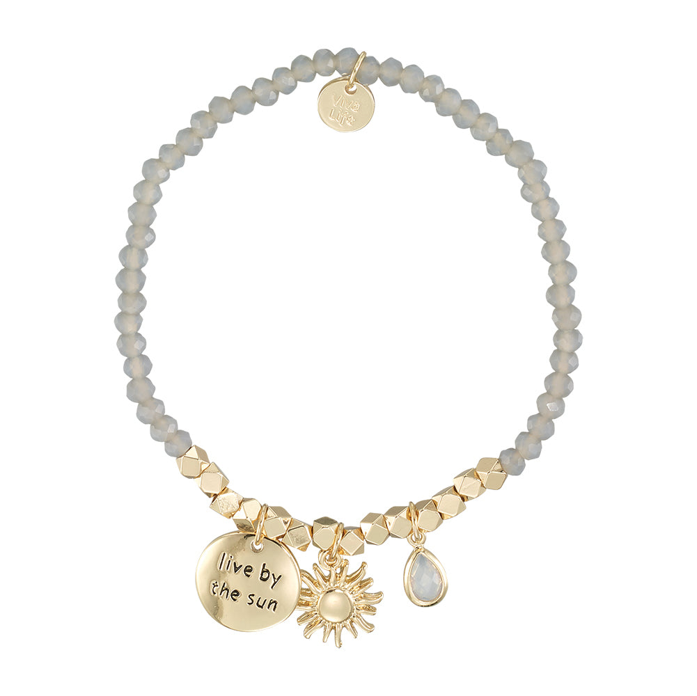 "My Charmed Life" Sun Charm Crystal Bracelet
