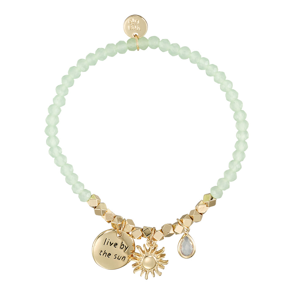 "My Charmed Life" Sun Charm Crystal Bracelet