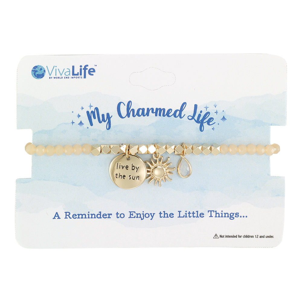 &quot;My Charmed Life&quot; Sun Charm Crystal Bracelet