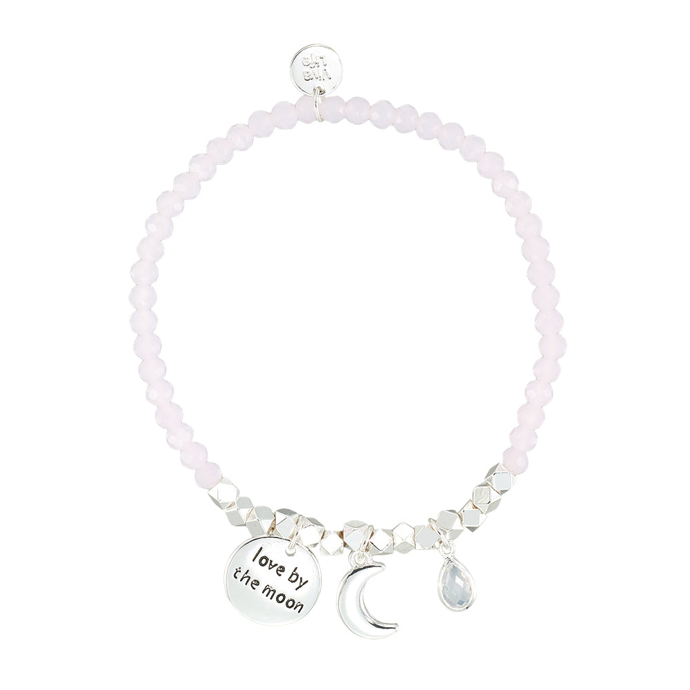 &quot;My Charmed Life&quot; Moon Charm Crystal Bracelet