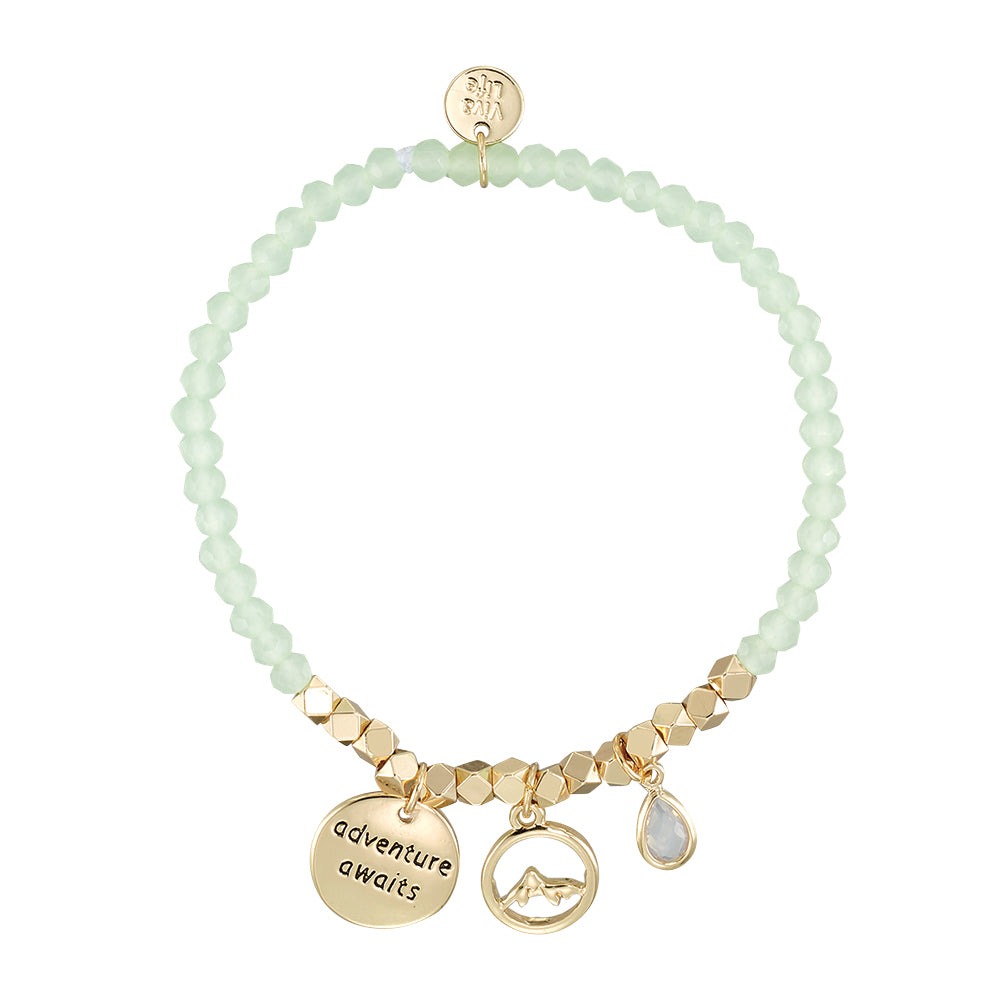 "My Charmed Life" Mountain Charm Crystal Bracelet