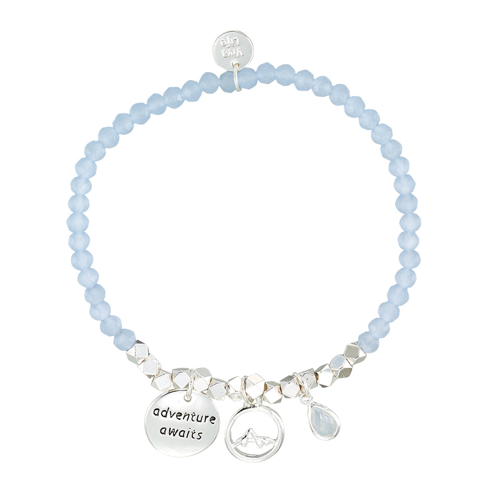 "My Charmed Life" Mountain Charm Crystal Bracelet