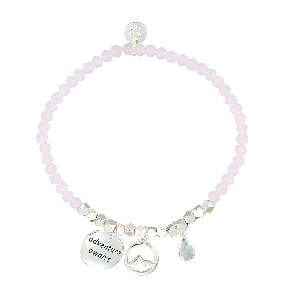 "My Charmed Life" Mountain Charm Crystal Bracelet