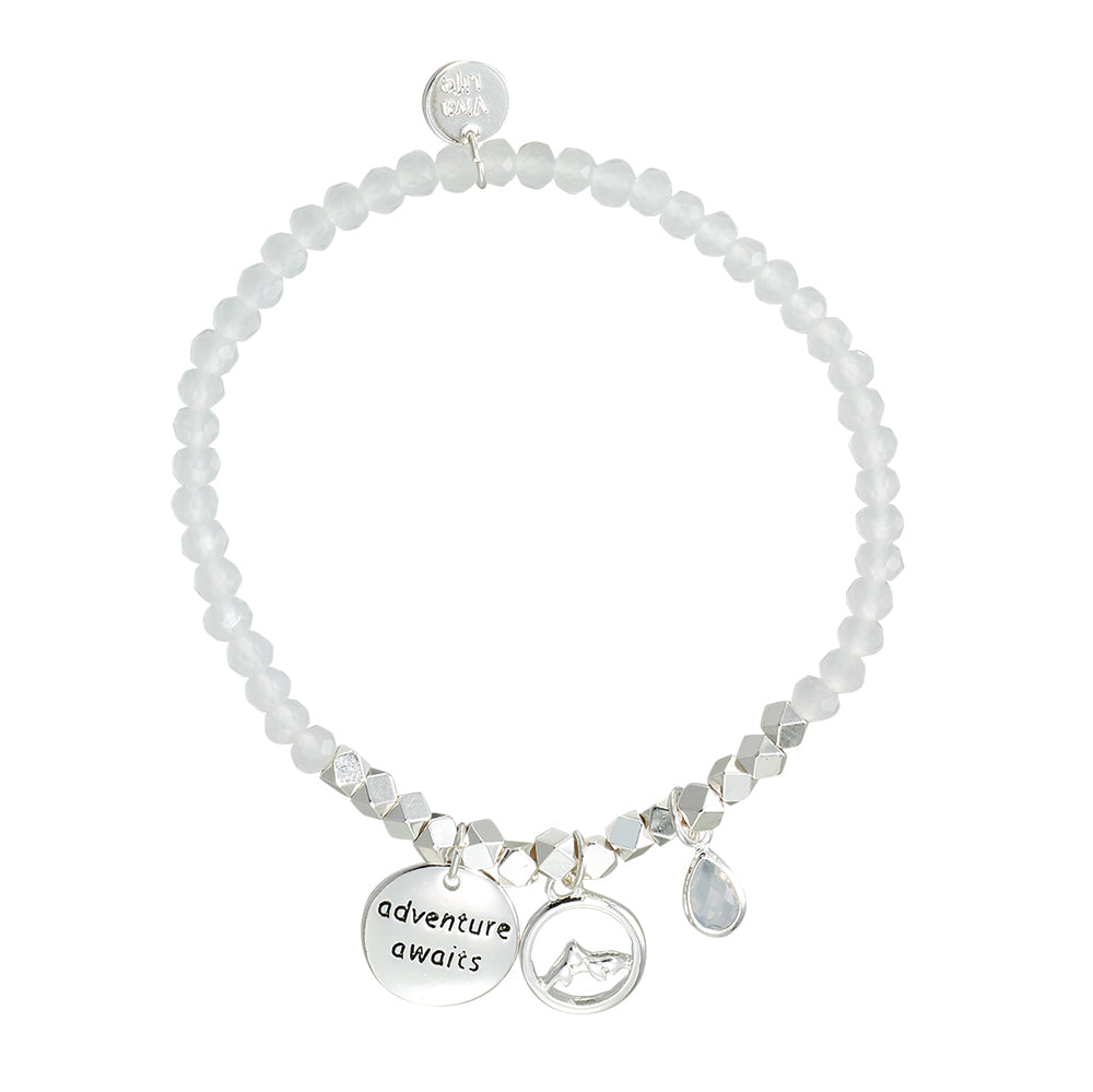 "My Charmed Life" Mountain Charm Crystal Bracelet