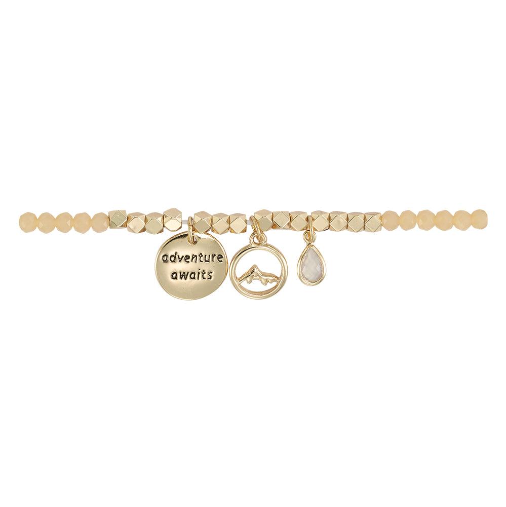 "My Charmed Life" Mountain Charm Crystal Bracelet