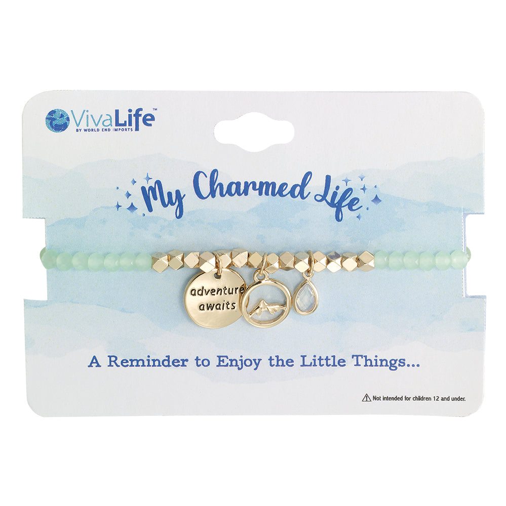 &quot;My Charmed Life&quot; Mountain Charm Crystal Bracelet