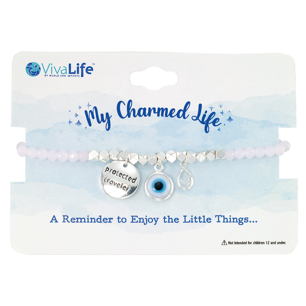 &quot;My Charmed Life&quot; Eye of Protection Charm Crystal Bracelet