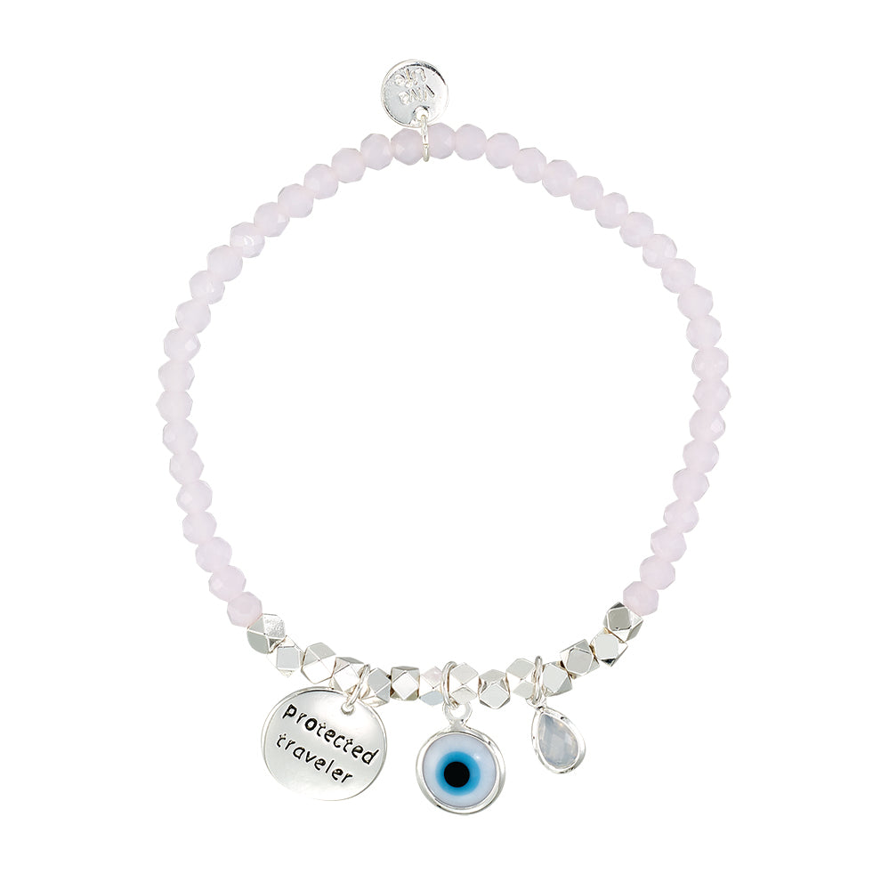 &quot;My Charmed Life&quot; Eye of Protection Charm Crystal Bracelet