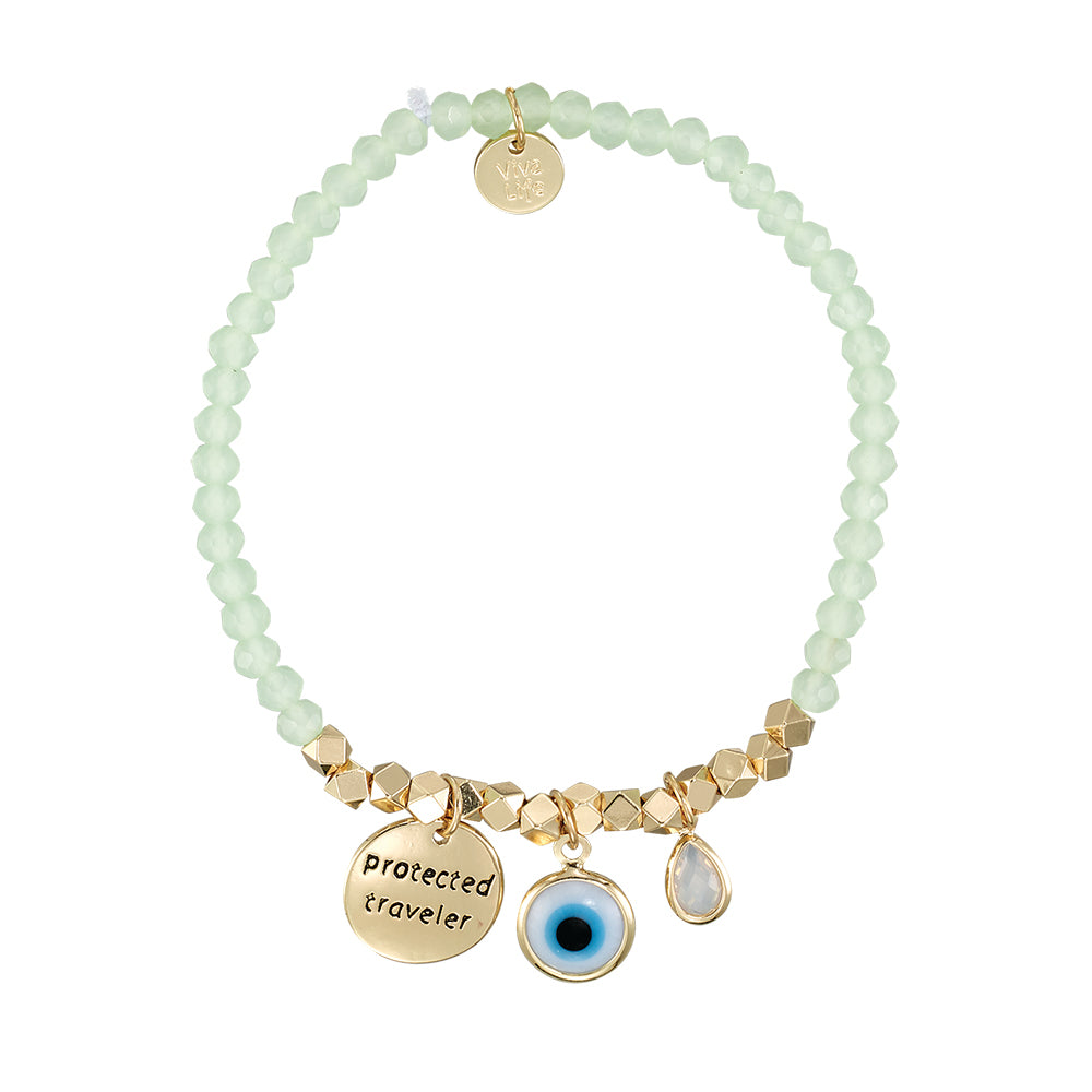 &quot;My Charmed Life&quot; Eye of Protection Charm Crystal Bracelet