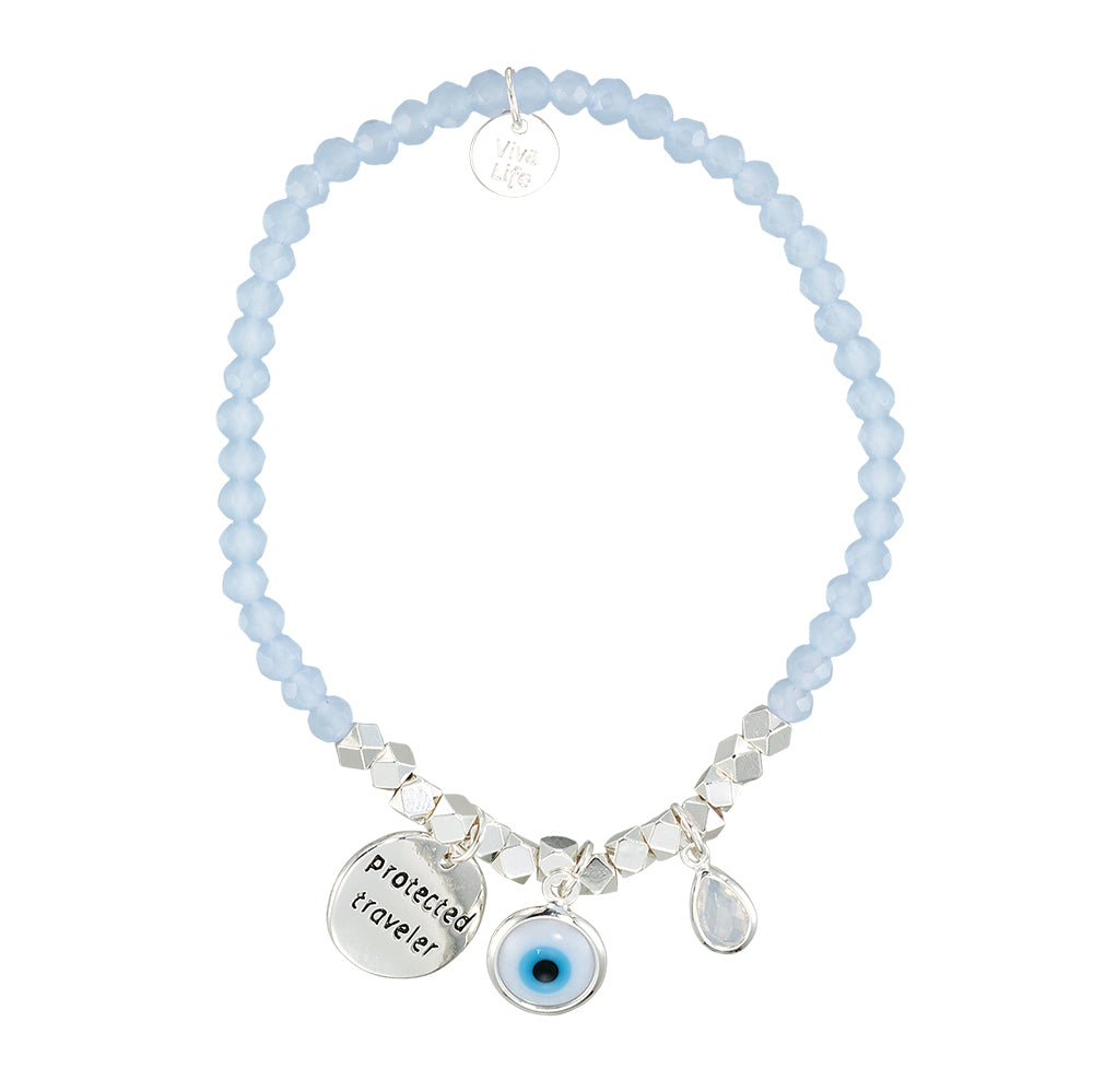 &quot;My Charmed Life&quot; Eye of Protection Charm Crystal Bracelet