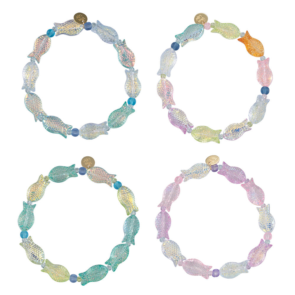 Colorful Glass Bead Fish Bracelet