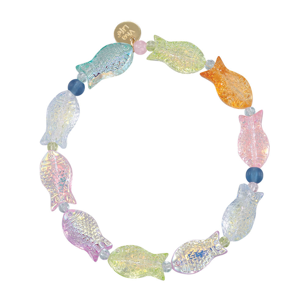 Colorful Glass Bead Fish Bracelet