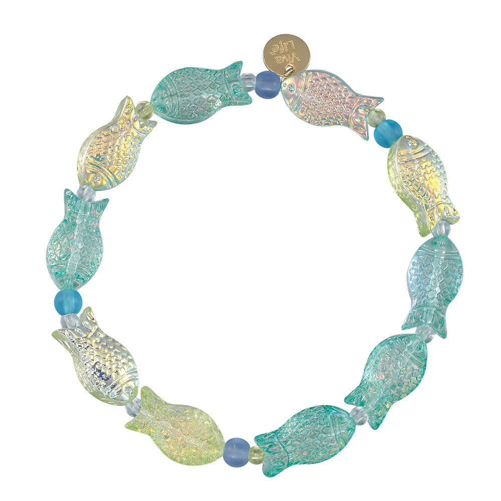 Colorful Glass Bead Fish Bracelet