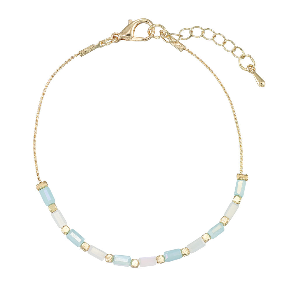 Rectangle Crystal Tube Bracelet