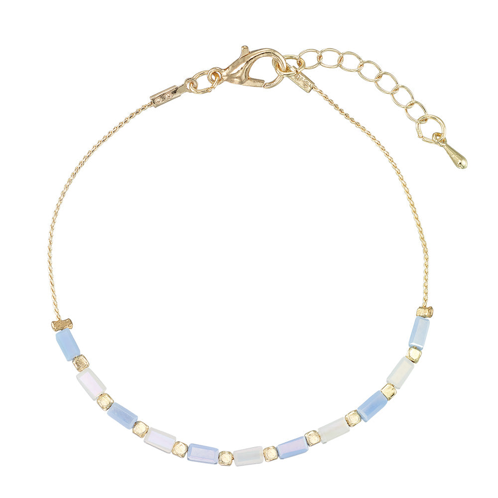Rectangle Crystal Tube Bracelet