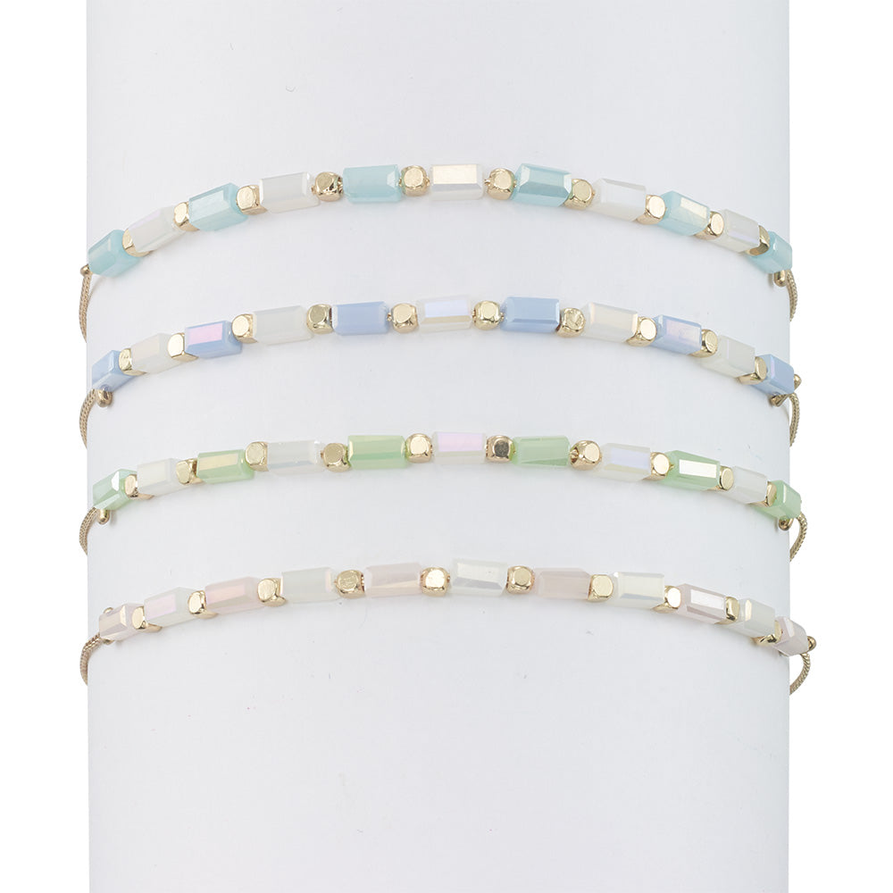 Rectangle Crystal Tube Bracelet