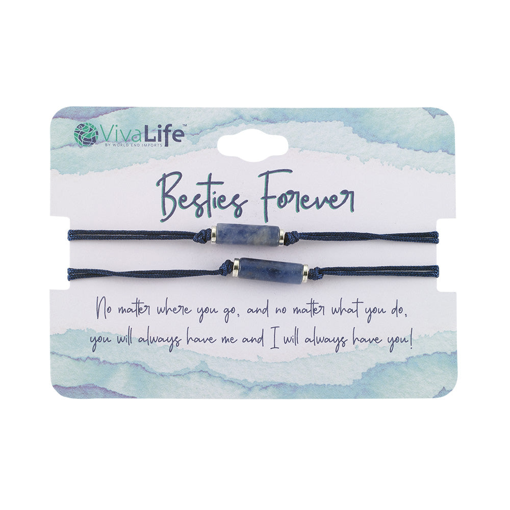 Besties Forever Natural Stone Bracelet Set