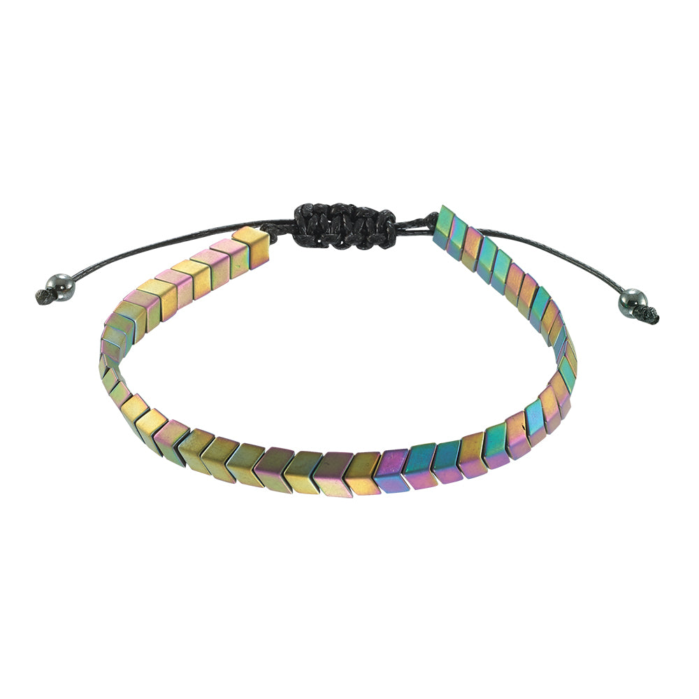 Solid and Bi-Colored Arrow Bead Bracelet