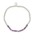 Silver Bead Stone Stretch Bracelet
