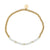 Gold Bead Stone Stretch Bracelet