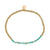 Gold Bead Stone Stretch Bracelet