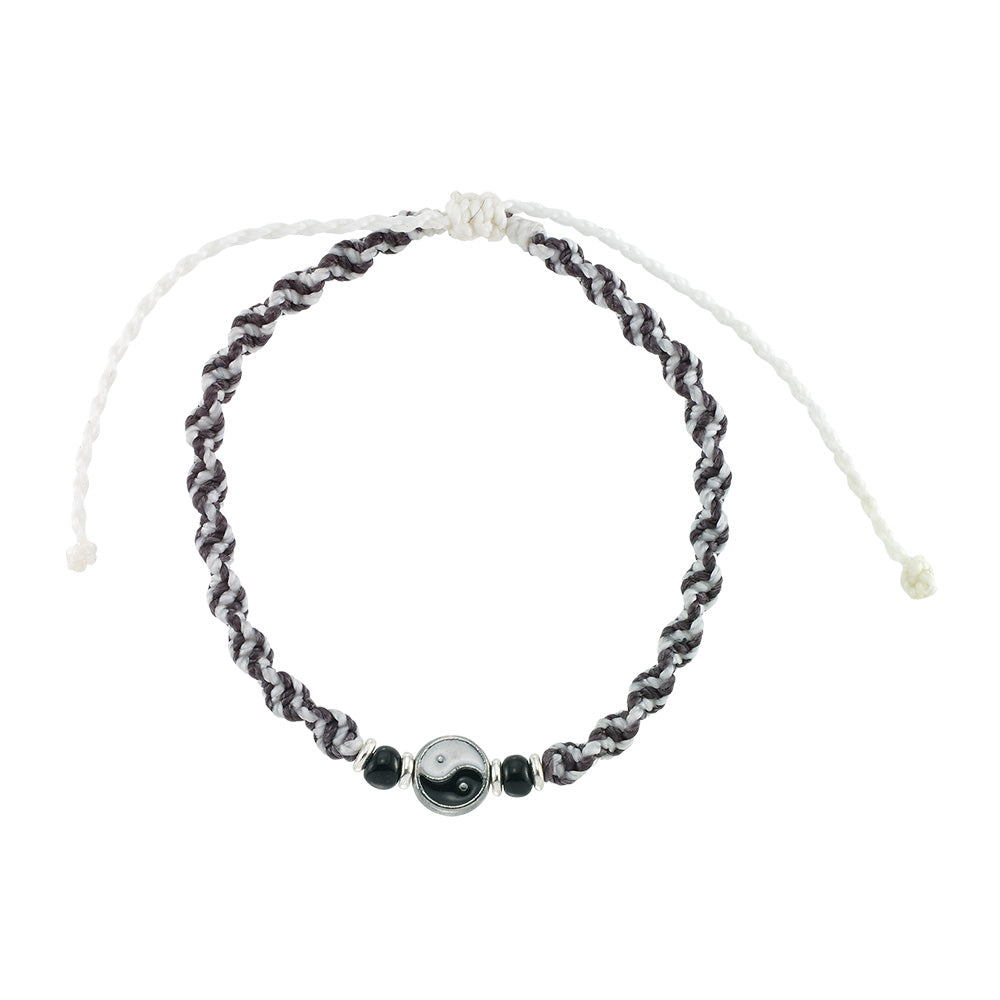 Yin Yang Wax Cord Bracelet