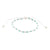 White Wax Cord & Faceted Bead Anklet