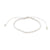 White Wax Cord & Faceted Bead Anklet