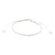 White Wax Cord & Faceted Bead Anklet
