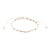 White Wax Cord & Faceted Bead Anklet