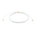 White Wax Cord & Faceted Bead Anklet